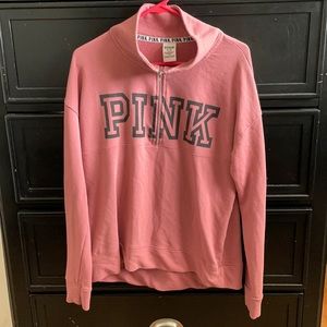 PINK half zip hoodie